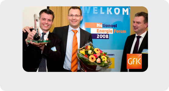 Verkozen tot Beste Energieleverancier van Nederland (GfK)