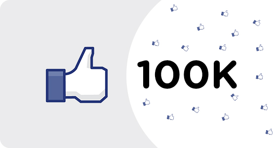 100.000 Fans op Facebook!