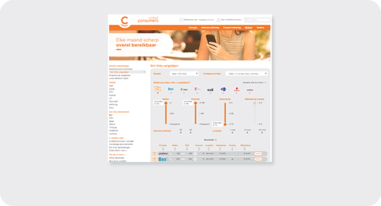 Telecom: Sim Only & smartphone vergelijker