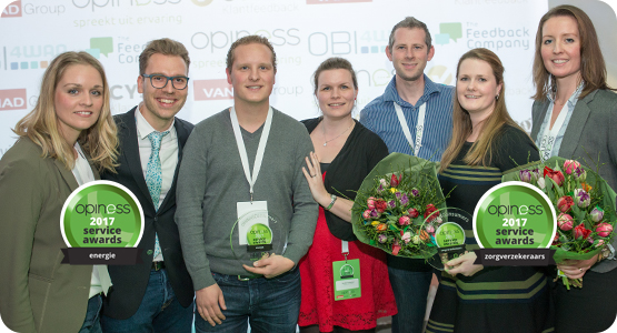 Winnaar Opiness Service Award 2016-2017